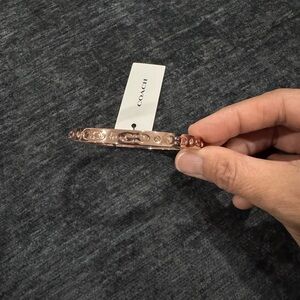Coach Metallic Rose Bangle Bracelet